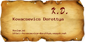 Kovacsevics Dorottya névjegykártya